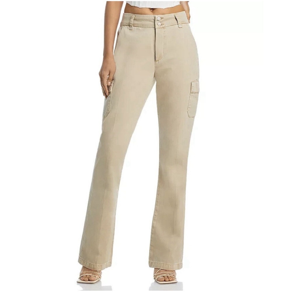 PAIGE Dion Flare Leg Utility Jeans. Womens. Vintage Warm  Sand. Sz 26. NWOT